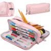 Three-chamber pencil case 3in1 pink