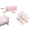 Three-chamber pencil case 3in1 pink