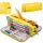 Three-chamber pencil case 3in1 yellow