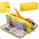 Three-chamber pencil case 3in1 yellow