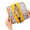 Three-chamber pencil case 3in1 yellow
