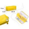 Three-chamber pencil case 3in1 yellow