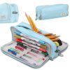 Three-chamber pencil case 3in1 blue