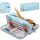 Three-chamber pencil case 3in1 blue
