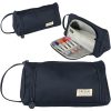 Two-compartment school pencil case expandable 3in1 navy blue