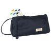 Two-compartment school pencil case expandable 3in1 navy blue
