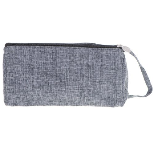 Two-compartment school pencil case expandable 3in1 grey
