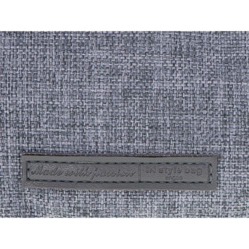 Two-compartment school pencil case expandable 3in1 grey