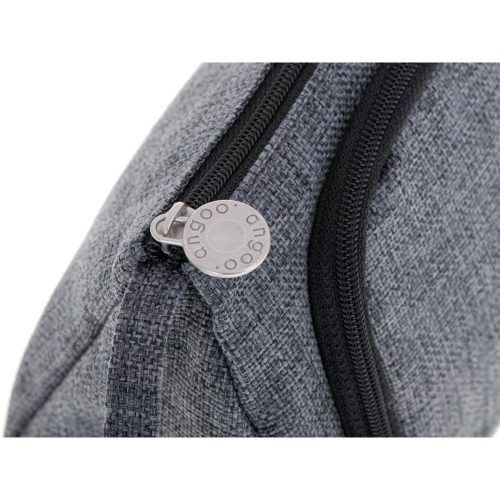 Two-compartment school pencil case expandable 3in1 grey