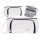 Two-compartment school pencil case expandable 3in1 white