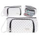 Two-compartment school pencil case expandable 3in1 white