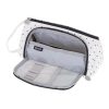 Two-compartment school pencil case expandable 3in1 white