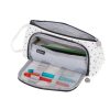 Two-compartment school pencil case expandable 3in1 white