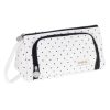 Two-compartment school pencil case expandable 3in1 white