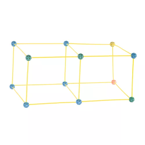 Building blocks tube straw base tent house 75el.