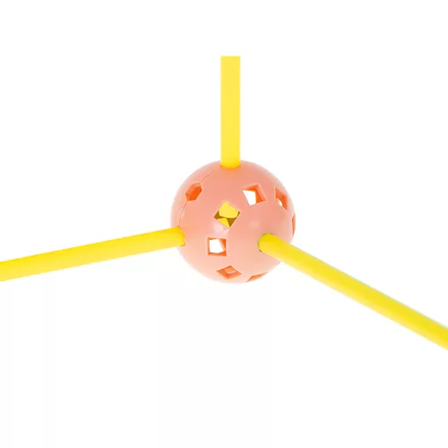 Building blocks tube straw base tent house 75el.