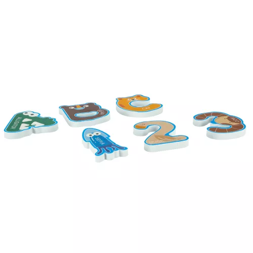 Foam letter and number bath toy