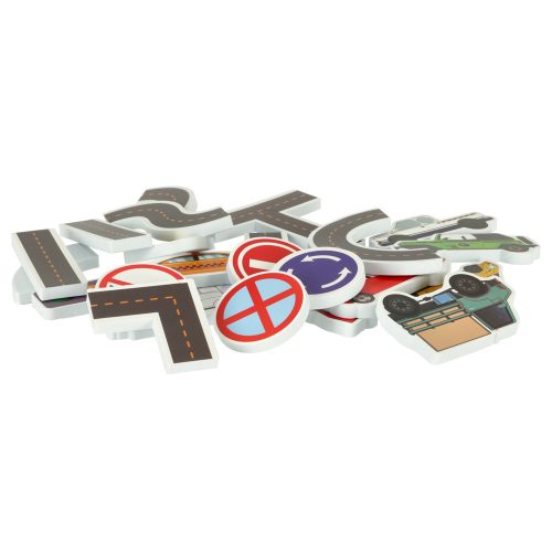 Bubble bath toy street cars