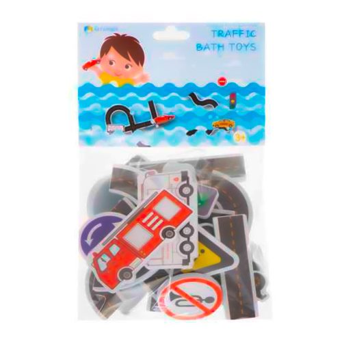 Bubble bath toy street cars