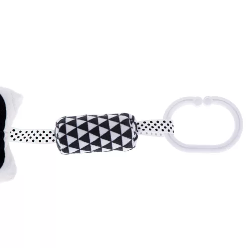 Sensory rattle pendant contrasting owl