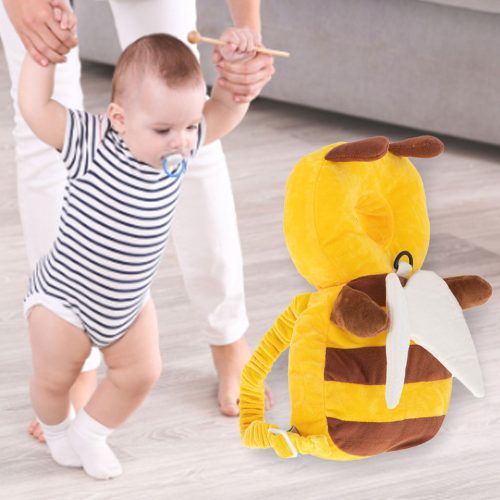 Head protection backpack for learning to walk - bee