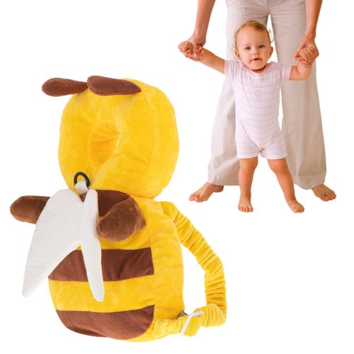Head protection backpack for learning to walk - bee
