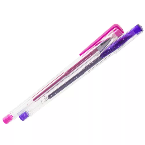 Colorful glitter gel pens in a set of 25.