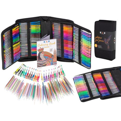 Colored gel pens in a case 120pcs + 120pcs refills