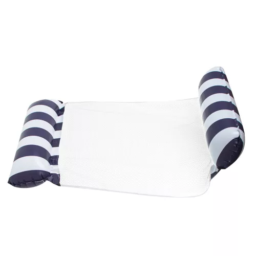 Inflatable floating chair with mattress 120x70cm navy blue