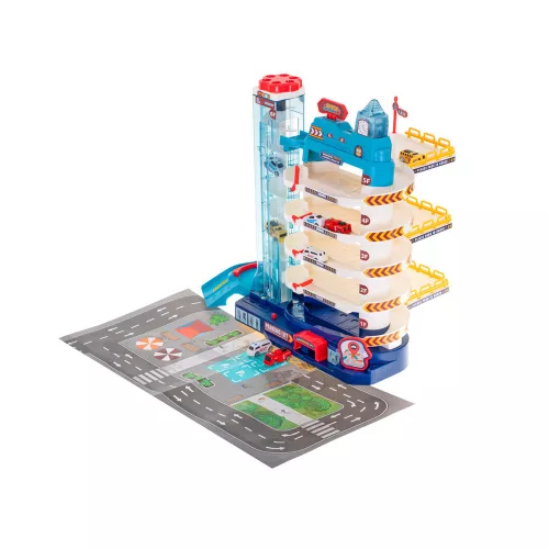 Parking garage 5-level electric elevator + carpet + 8 cars