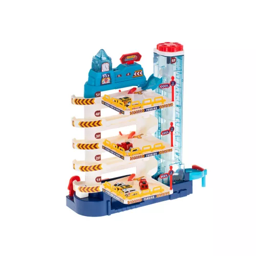 Parking garage 5-level electric elevator + carpet + 8 cars
