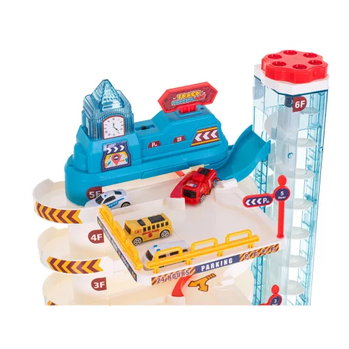 Parking garage 5-level electric elevator + carpet + 8 cars