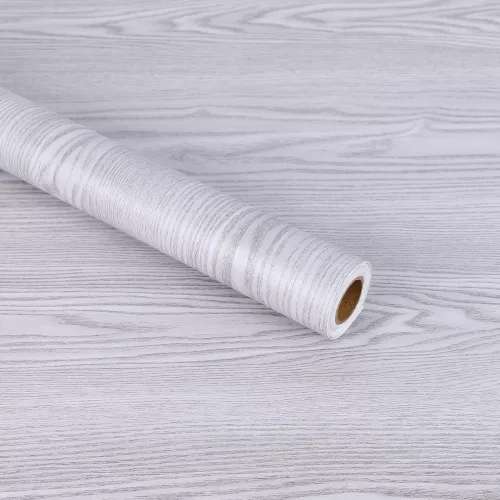 Self-adhesive foil roll wall covering oak silver gray 1.22x50m