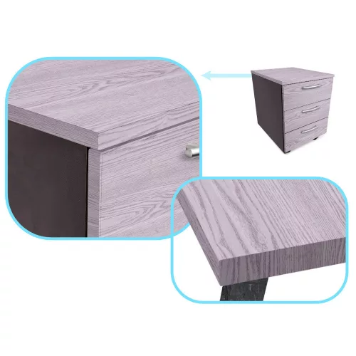 Self-adhesive foil roll wall covering oak silver gray 1.22x50m