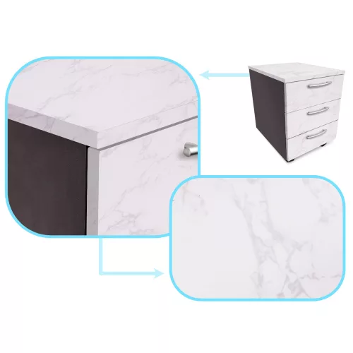 Foil roll self-adhesive wallpaper veneer white marble - magnolia 1.22x50m