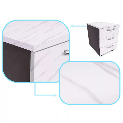 Self-adhesive foil roll wallpaper veneer white marble - jazz 1.22x50m