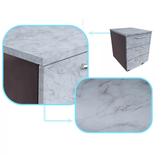 Self-adhesive foil roll wallpaper veneer gray marble 1.22x50m