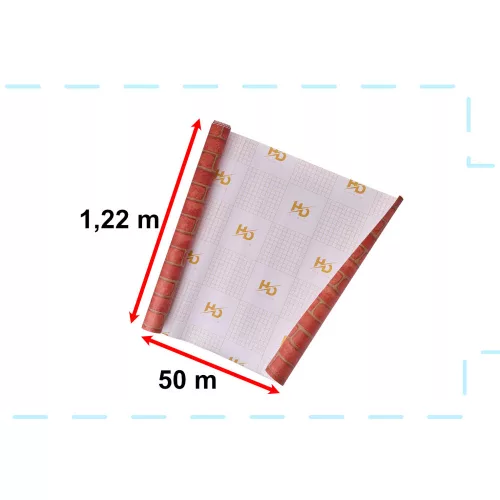 Self-adhesive foil roll wallpaper veneer brick 1.22x50m