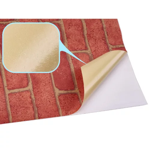Self-adhesive foil roll wallpaper veneer brick 1.22x50m