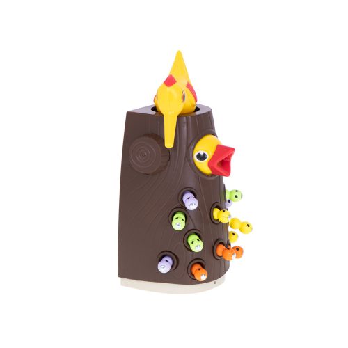 Magnetic bird feeding dexterity game