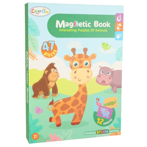 Magnetic puzzle safari animals 47 pieces.
