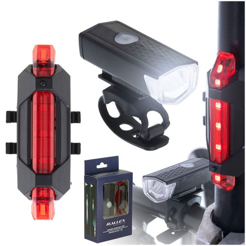 LED bicycle light rear-front set USB