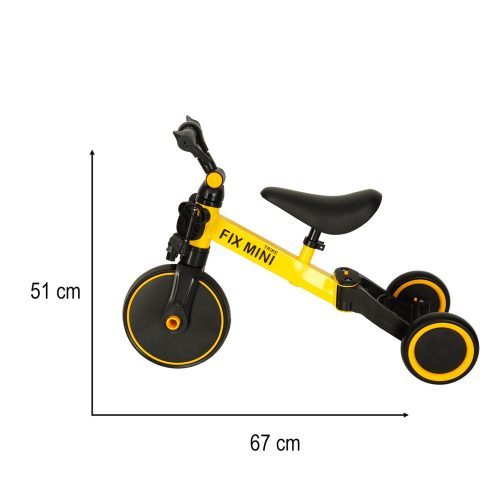 Trike Fix Mini off-road tricycle 3in1 with pedals yellow