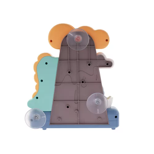 Bath toy shower with dinosaur reel