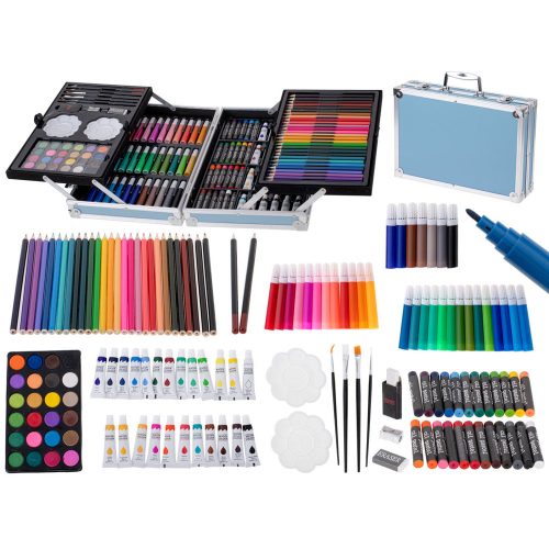 Plastic painting set in a suitcase 145el blue
