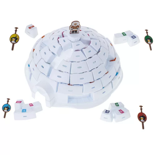 Skill game to build igloos for penguins