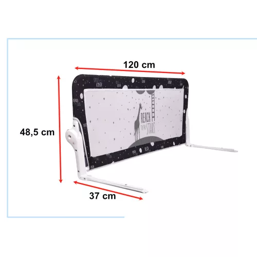 Safety gate railing bed guard 120cm black