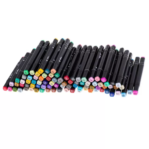 Double-sided alcohol felt-tip pens in a case 168 pcs