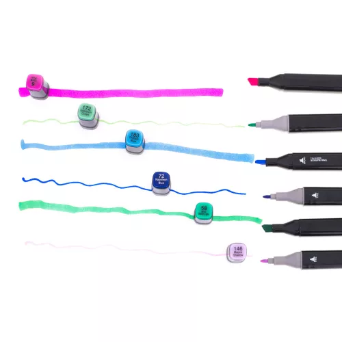 Double-sided alcohol felt-tip pens in a case 168 pcs