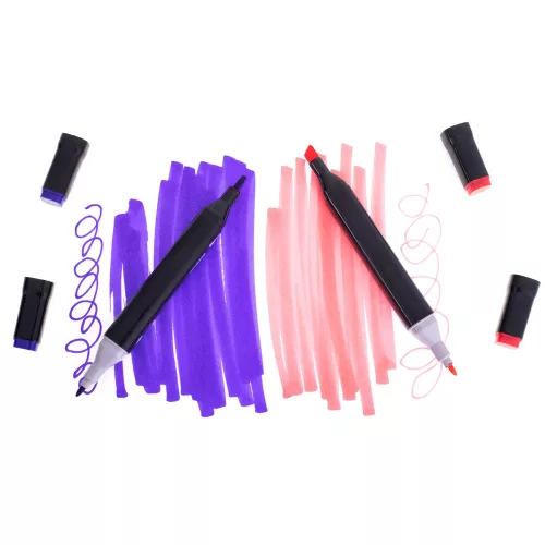 Double-sided alcohol felt-tip pens in a case 168 pcs